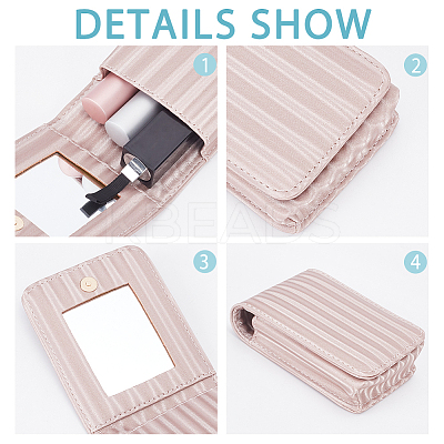PU Leather Lipstick Case with Mirror CON-WH0088-51A-1