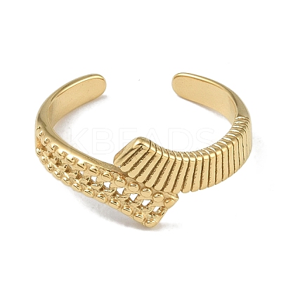 304 Stainless Steel Open Cuff Rings for Women RJEW-U001-04G-1