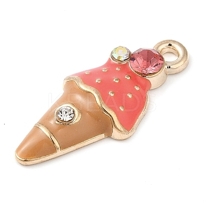 Light Gold Plated Alloy Enamel Pendants ENAM-U001-02C-KCG-1