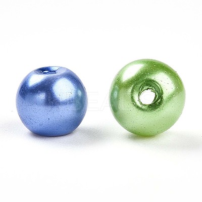Baking Paint Pearlized Glass Pearl Beads X1-HY-Q003-6mm-M01-1