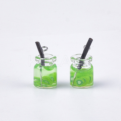 Glass Bottle Pendants GLAA-S181-04D-1
