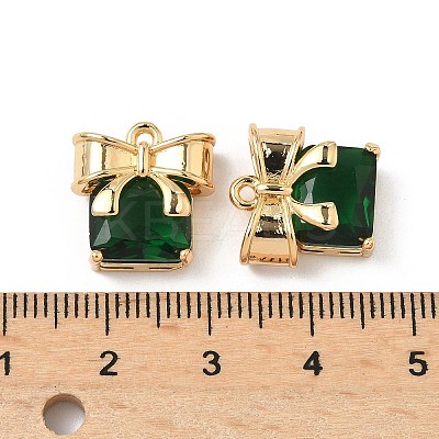 Brass Micro Pave Cubic Zirconia Pendants KK-S531-09G-1