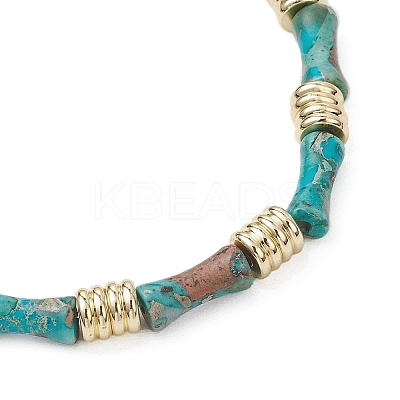 2Pcs 2 Styles Synthetic & Natural Imperial Jasper Beads Stretch Bracelets Sets BJEW-JB12073-1