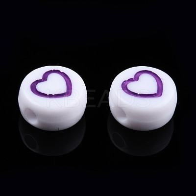 White Opaque Acrylic Beads MACR-N008-41G-1