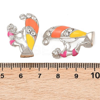 Alloy Enamel Rhinestone Pendants FIND-B062-10P-1