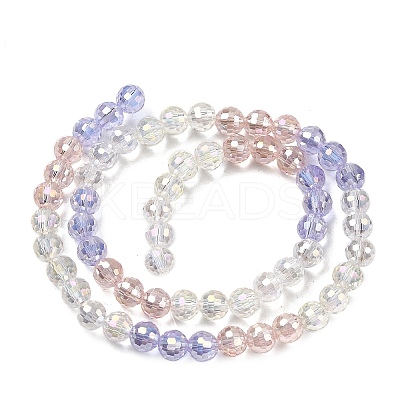 Electroplate Glass Beads Strands EGLA-D300-06-6mm-03-1