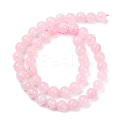 Pink Color Natural Madagascar Rose Quartz Beads Strands G-D809-19-8mm-1