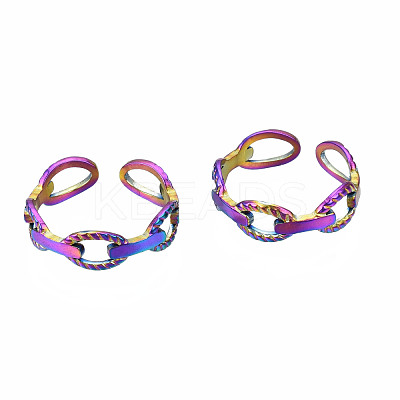 Open Oval Cuff Rings RJEW-N038-029-1
