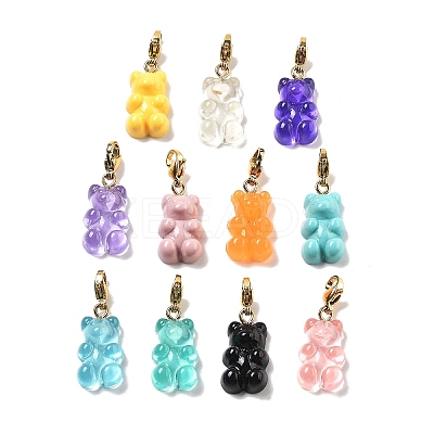Bear Resin Pendant Decorations STAS-M092-01G-1