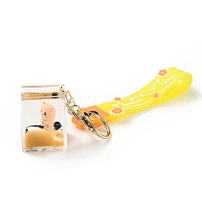 Pearl Milk Tea Acrylic Pendant Keychain KEYC-G050-02LG-1