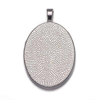 Alloy Pendant Cabochon Settings PALLOY-A15657-N-NF-1