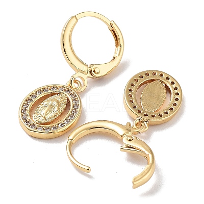 Real 18K Gold Plated Brass Dangle Leverback Earrings EJEW-L269-024G-01-1