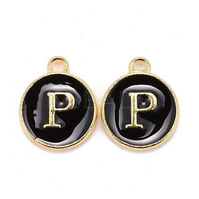 Golden Plated Alloy Charms X-ENAM-S118-02P-1
