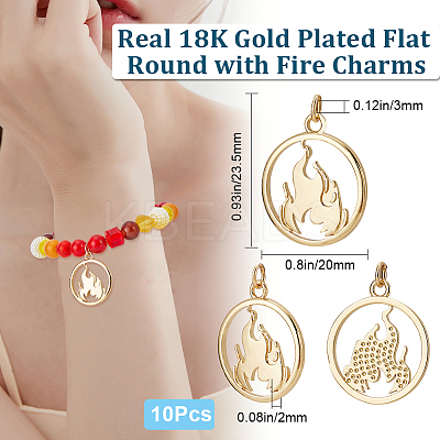 10Pcs Brass Pendants KK-BBC0010-27-1