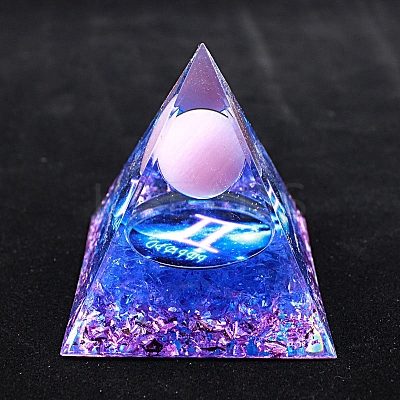 Luminous Constellation Orgonite Pyramid Resin Energy Generators PW-WGB3061-03-1
