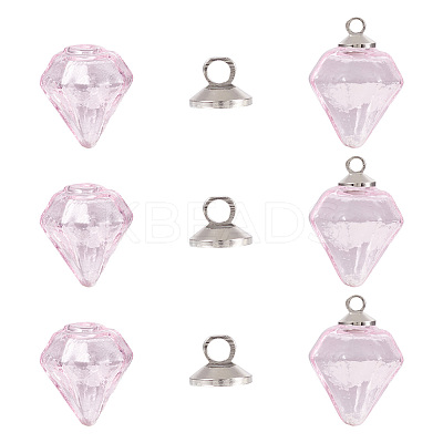 DIY Diamond Glass Bottles Pendants Making Kits DIY-TA0012-40A-1
