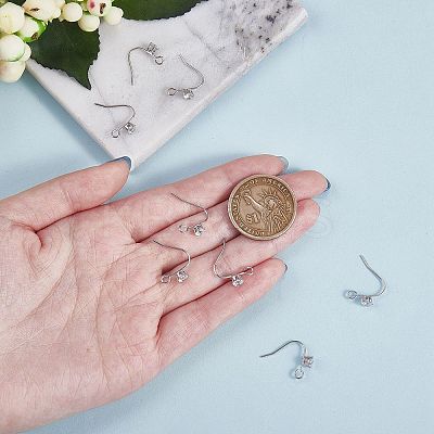 20Pcs Brass Earring Hooks JX503B-1