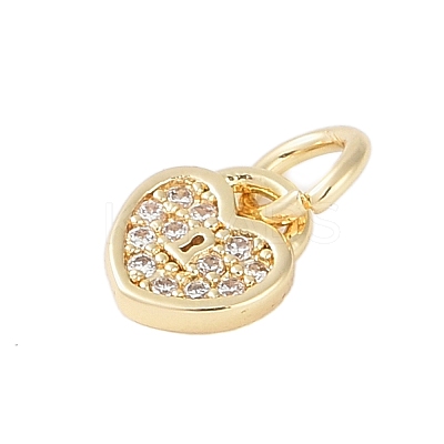 Rack Plating Brass Micro Pave Clear Cubic Zirconia Charms KK-Z060-11G-1