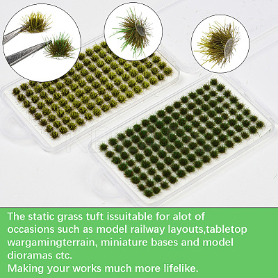 208Pcs 2 Colors Nylon Mini Grass Tufts AJEW-SP0003-17B-1