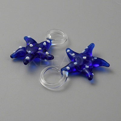 Glass Pendants GLAA-WH0036-22-1