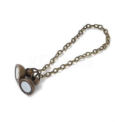 Brass Magnetic Clasps KK-U052-28AB-1