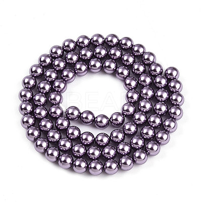 Baking Paint Pearlized Glass Pearl Bead Strands HY-N002-5mm-A14-1