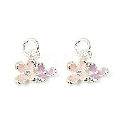 Brass Enamel Charms LS-KK-C107-19S-1