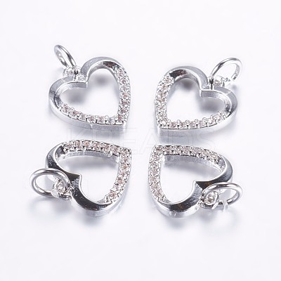Long-Lasting Plated Brass Micro Pave Cubic Zirconia Charms ZIRC-F069-39P-1