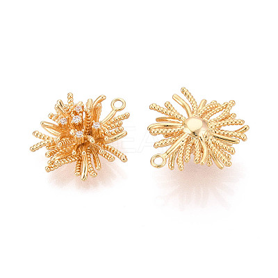 Brass Micro Pave Cubic Zirconia Pendants KK-N263-127G-1