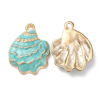 Rack Plating Alloy Enamel Pendant ENAM-Q449-12G-01-1