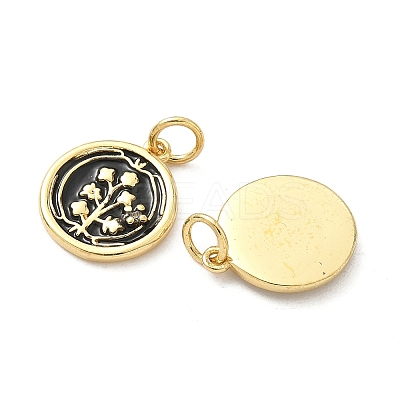 Brass Micro Pave Cubic Zirconia Pendants KK-S338-10G-1