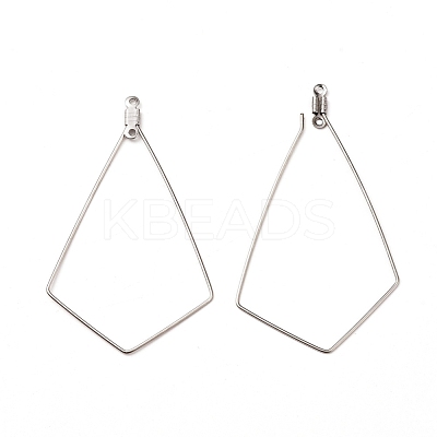 Tarnish Resistant 304 Stainless Steel Wire Pendants STAS-X0017-14P-1