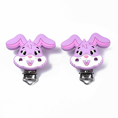 Food Grade Eco-Friendly Silicone Baby Pacifier Holder Clips SIL-N002-13D-1
