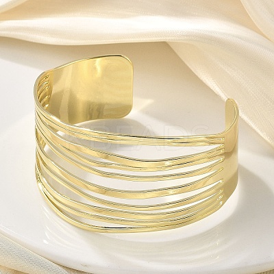 Hollow Brass Cuff Open Bangles BJEW-M060-04G-1