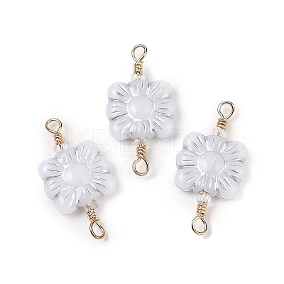 Opaque Acrylic Links Connector Charms KK-K296-07A-G-1