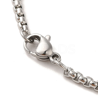 201 Stainless Steel Enamel Pendant Necklaces NJEW-P293-09G-1