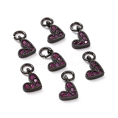 Brass Micro Pave Cubic Zirconia Charms RB-I078-66B-01-NR-1