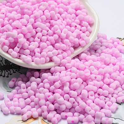 Macaron Color Opaque Frosted Glass Seed Beads SEED-K009-12B-05-1