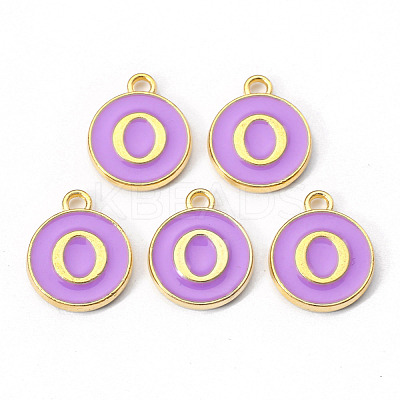 Golden Plated Alloy Enamel Charms ENAM-S118-10O-1