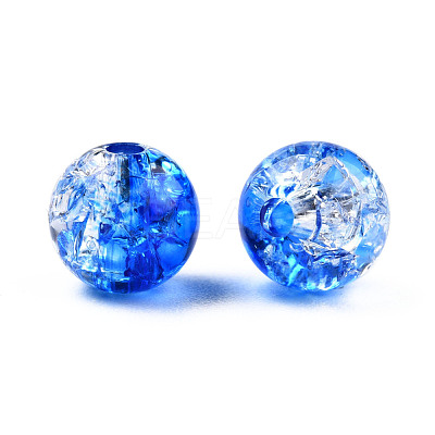 Transparent Crackle Acrylic Beads CACR-N002-21B-1