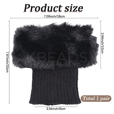 Acrylic Fiber Woolen Yarn Socks Leg Cover AJEW-WH20018-149B-1
