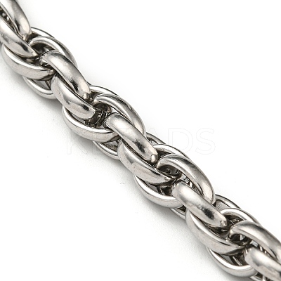 Non-Tarnish 201 Stainless Steel Rope Chain Bracelets STAS-Z056-16P-1