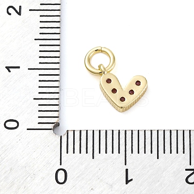 Brass Micro Pave Cubic Zirconia Charms ZIRC-F111-08G-06-1