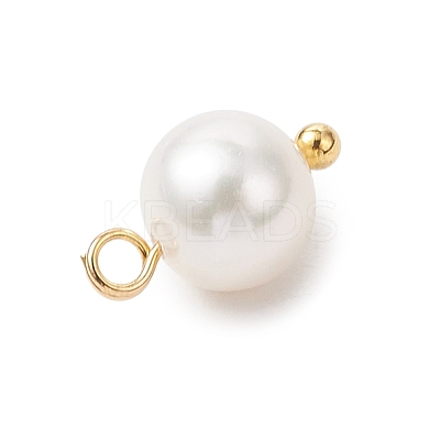 Natural Cultured Freshwater Pearl Round Charms PALLOY-JF04218-02-1