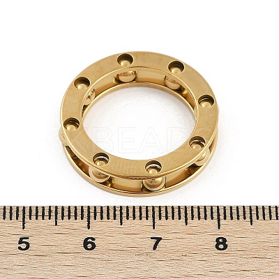 Ion Plating(IP) 304 Stainless Steel Finger Ring for Women RJEW-A052-03A-G01-1