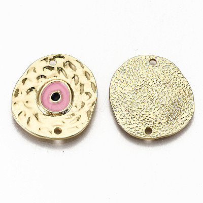 Hammered Alloy Enamel Links Connectors PALLOY-T075-42-NR-1