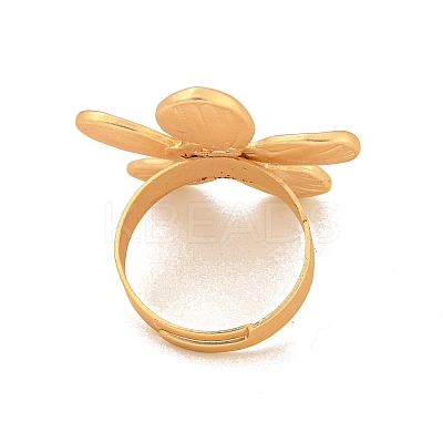 Matte Gold Alloy Adjustable Rings for Women LS-RJEW-K260-07B-1