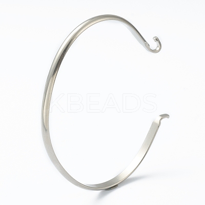 Non-Tarnish 304 Stainless Steel Cuff Bangle Making STAS-H154-01P-1