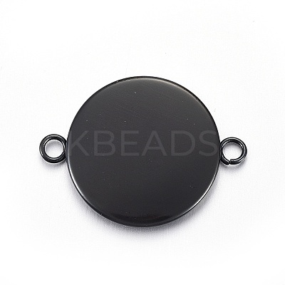 Stainless Steel Cabochon Connector Settings X-STAS-L211-04D-B-1