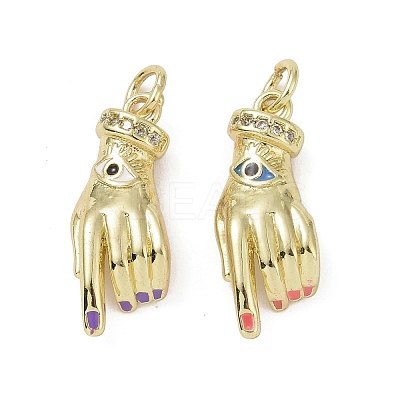 Brass Micro Pave Cubic Zirconia Pendants KK-L209-077G-01-1